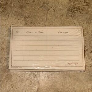 Longaberger Divider and Envelope Set Moms Memories NWT